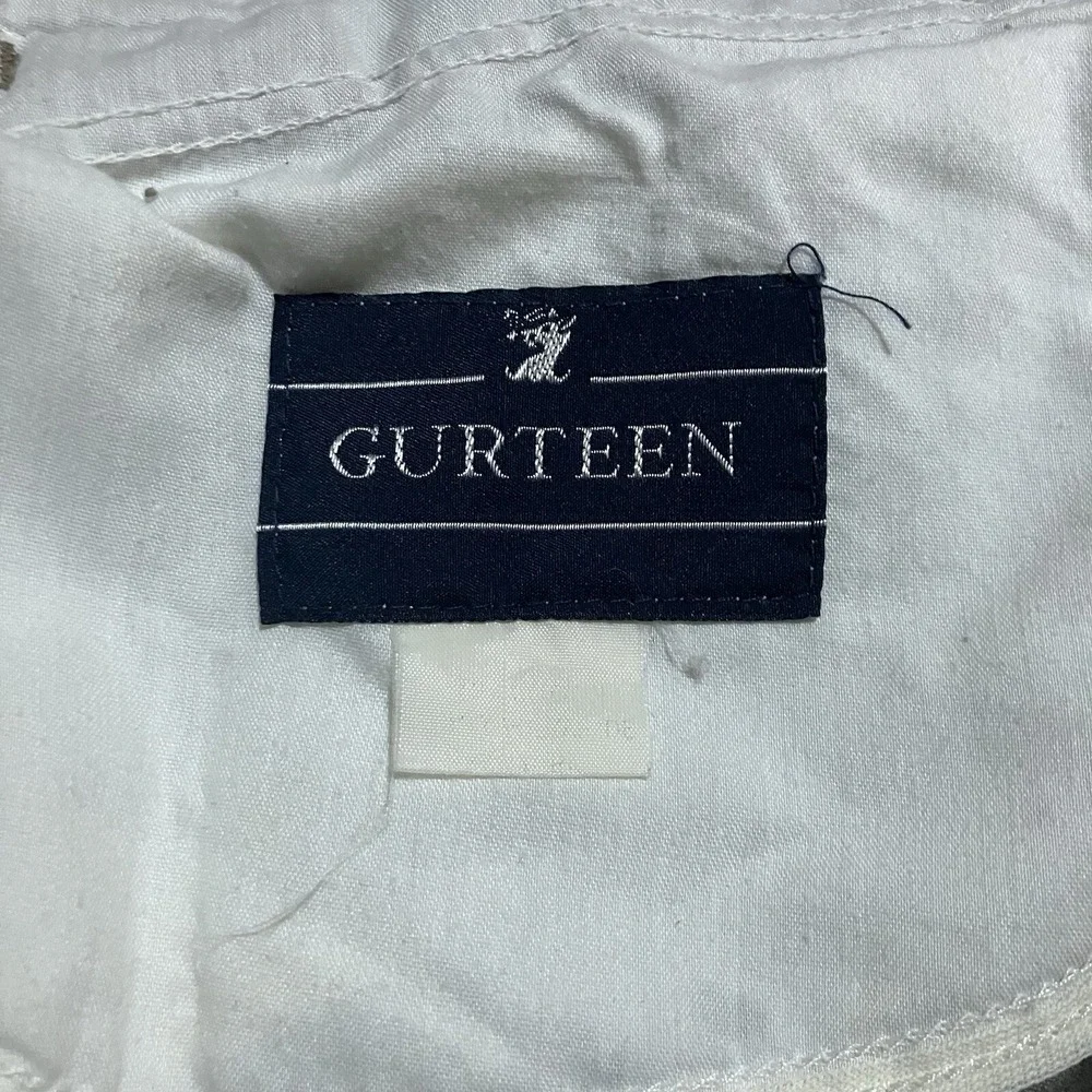 Gurteen Mens Corduroy Trousers Size 40 Tan Beige‎ 40x31 Pleated Casual Hook